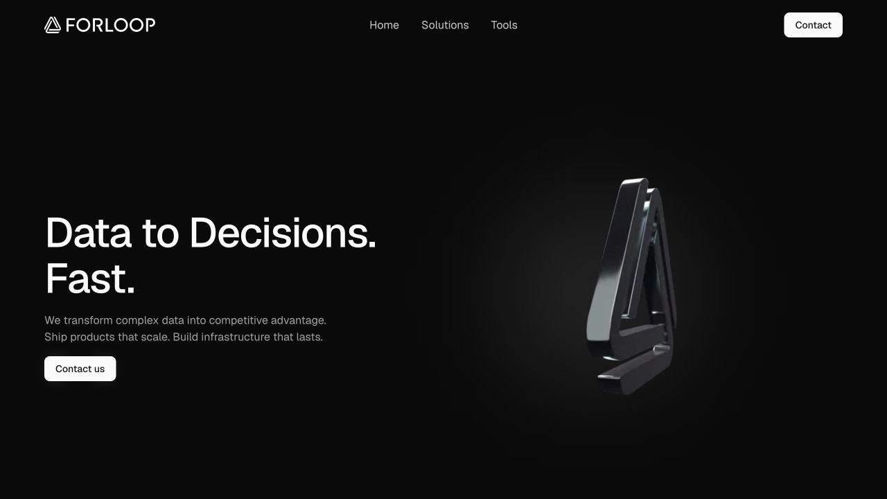 For Loop website screenshot